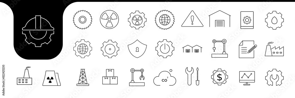 industry minimal line icon vector designs industry minimal line icon vector designs