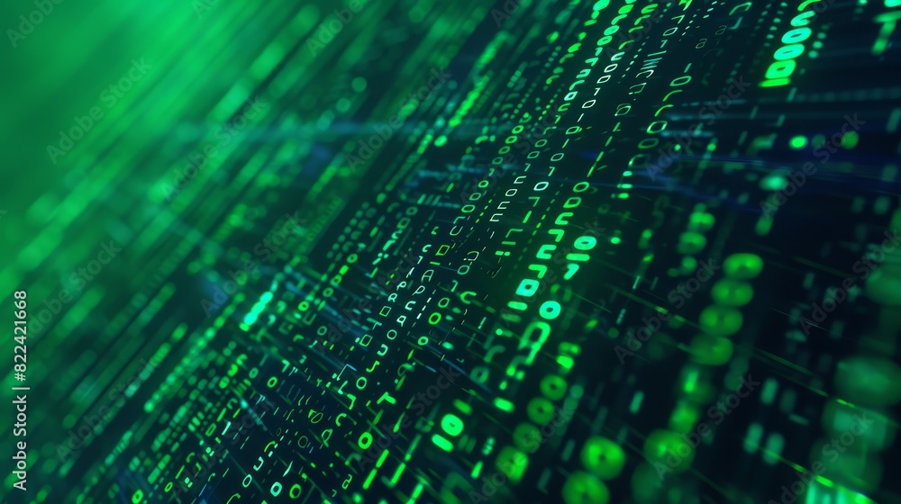 Cyber Attack Alert - Detailed Green Binary Code Streams on Computer Screen in Dynamic Motion Illustration Cyber Attack Alert - Detailed Green Binary Code Streams on Computer Screen in Dynamic Motion Illustration