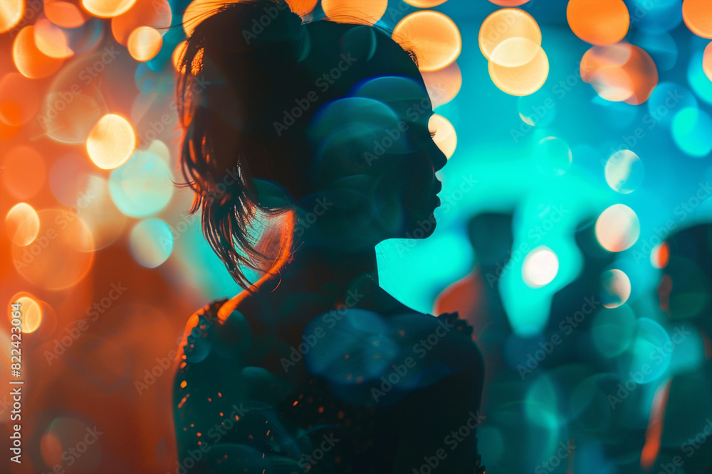Generative AI picture of happy people dancing and celebrating event Generative AI picture of happy people dancing and celebrating event