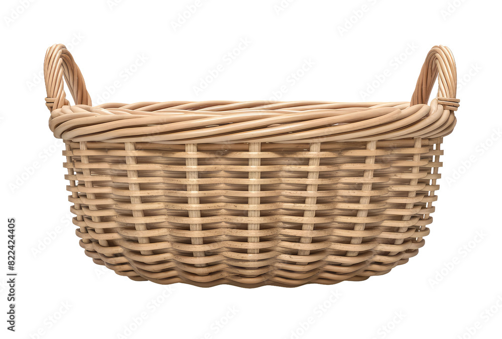 Fototapeta premium isolated png wickerwork basket, GENERATIVE AI
