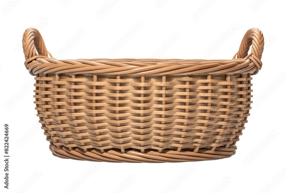 isolated png wickerwork basket, GENERATIVE AI isolated png wickerwork basket, GENERATIVE AI