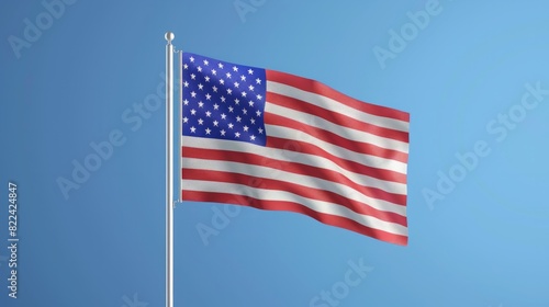 America flag on blue background, US presidential election