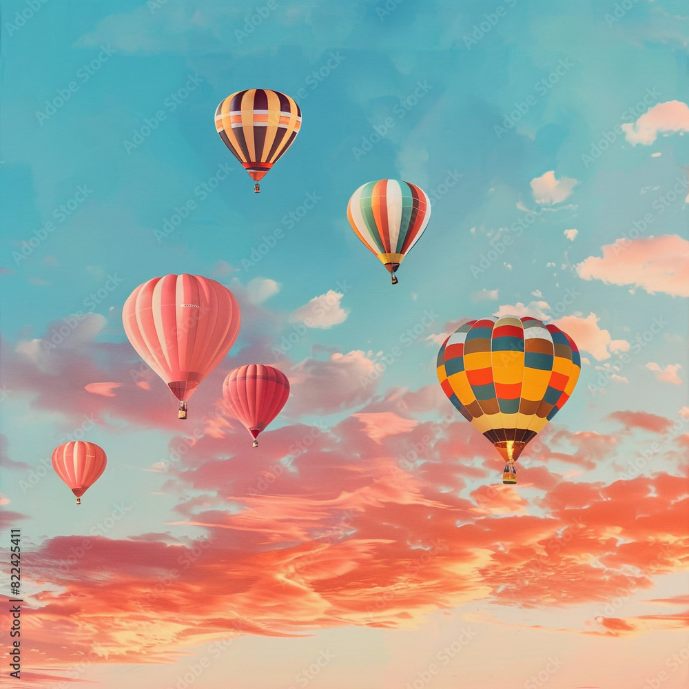Obraz premium hot air balloons