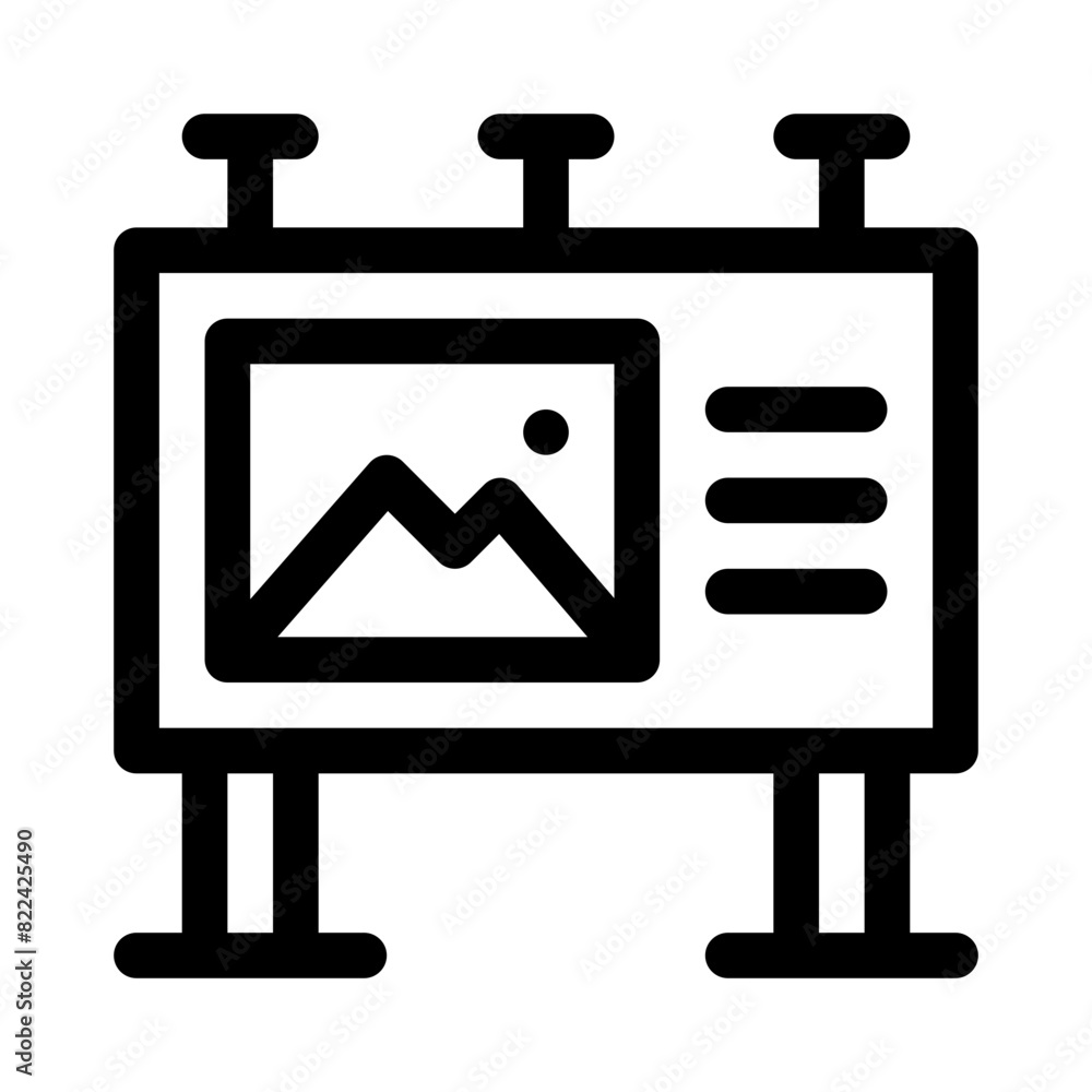 billboard line icon billboard line icon