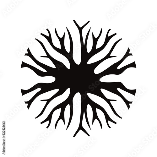 Creative abstract Life root on white background vector logo design template