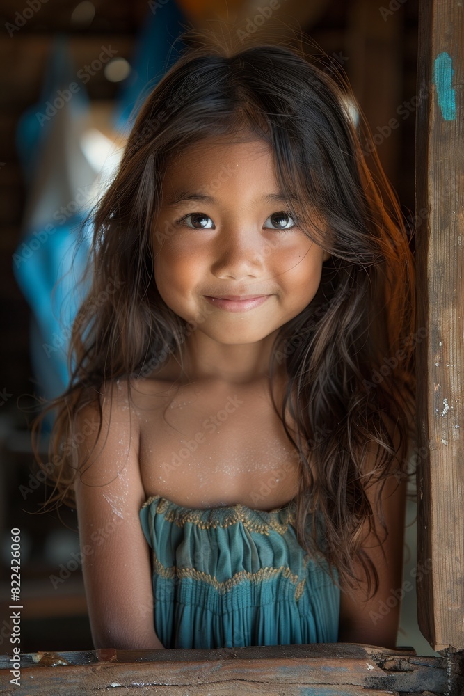 childhood happiness, the cheerful expression on the asian girls face reflects pure joy and innocence, lighting up the room with her infectious smile childhood happiness, the cheerful expression on the asian girls face reflects pure joy and innocence, lighting up the room with her infectious smile