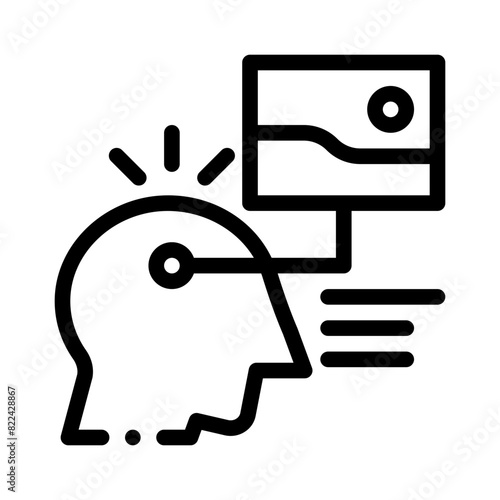 top of mind line icon