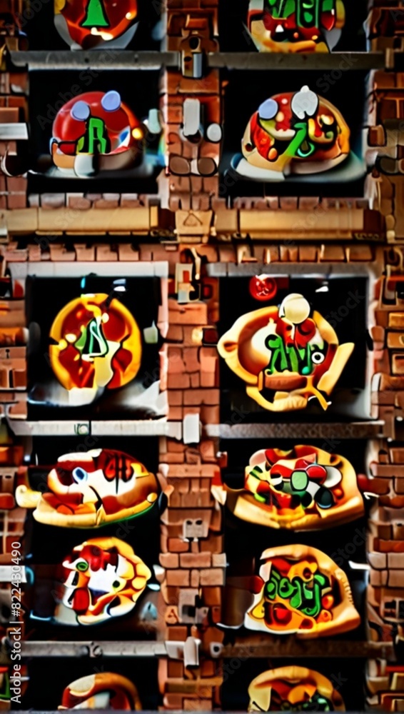 Fototapeta premium Delicious juicy pizza with cheese and other ingredients