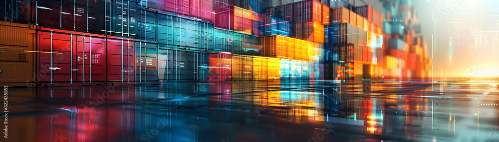 Glossy Abstract Logistics Patterns: Innovative Nature of Logistics Technology Glossy Abstract Logistics Patterns: Innovative Nature of Logistics Technology