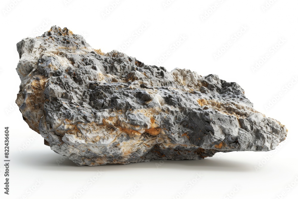 Fototapeta premium mineral stone isolated on white background