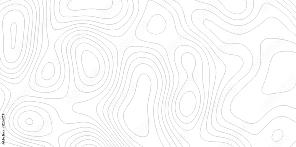 Topographic map background geographic line map with elevation assignments. The black on white contours vector topography stylized height of the lines map.