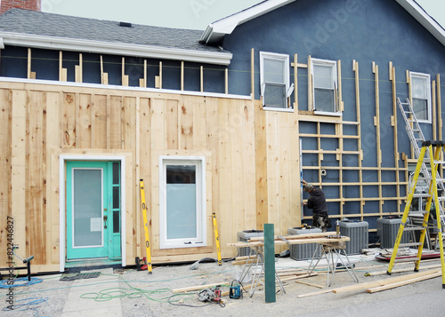Installing new sidings on old house