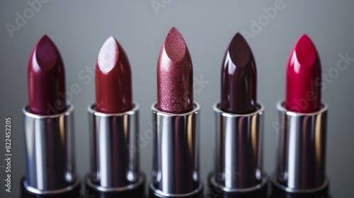 variety of lipsticks in different styles and colors to show the diversity and versatility of the options available. generative ai