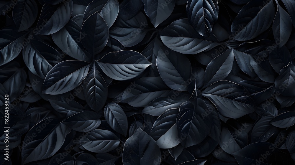 custom made wallpaper toronto digitalMatte black leaves on black background texture, wallpaper