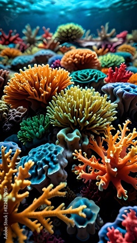 Vibrant Coral Reef teeming with Tropical Fish