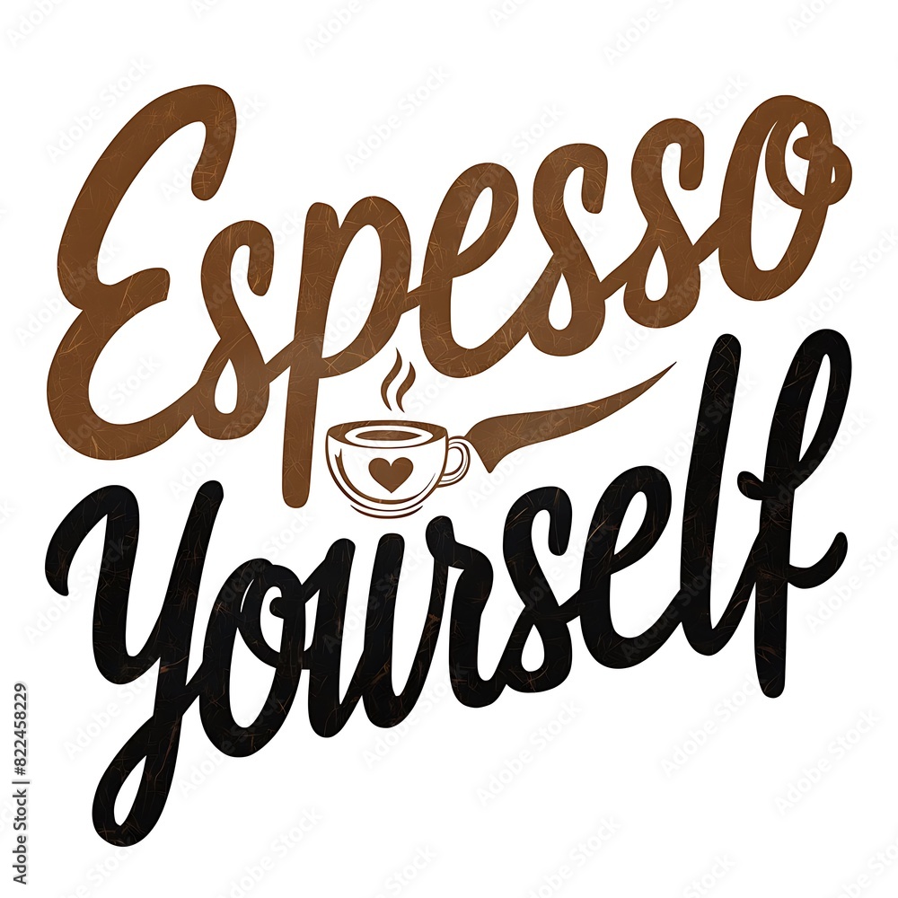 Espresso Yourself tshirt design with cliparts Espresso Yourself tshirt design with cliparts
