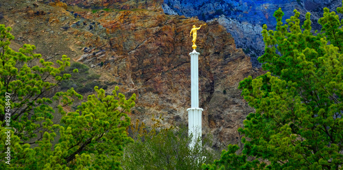 Provo LDS Temple Mormon Latter day Saints Temple and Mountains photo