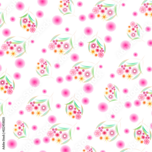 Pattern con delicati motivi floreali sfumati