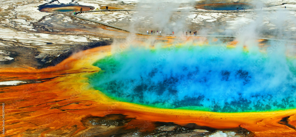Grand Prismatic Pool at Yellowstone National Park Grand Prismatic Pool at Yellowstone National Park