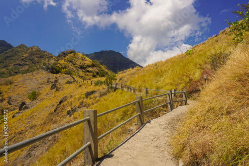 Mountain Trail in Sunny Day