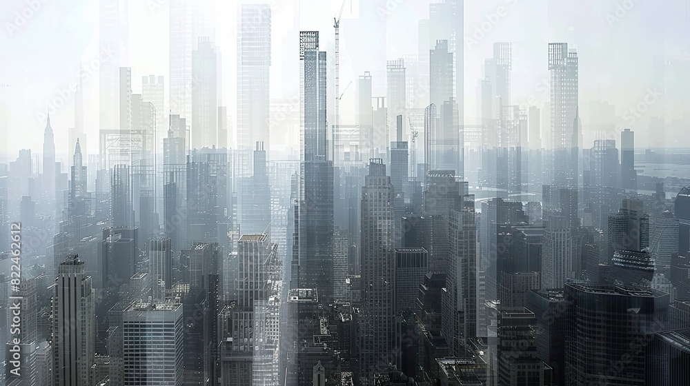 The civil engineer used double exposure photography to capture the progress of the construction on the new skyscraper, adding depth and dimension to the bustling city skyline