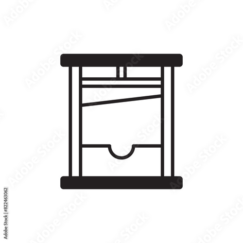 Guillotine icon design with white background stock illustration