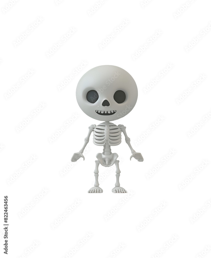 Cute, Funny Skeleton for Halloween: A 3D Rendered Chibi Cartoon Illustration, Isolated on Transparent Background, PNG Cute, Funny Skeleton for Halloween: A 3D Rendered Chibi Cartoon Illustration, Isolated on Transparent Background, PNG