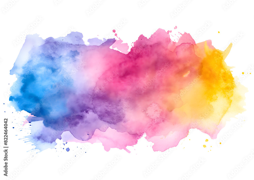 Naklejka premium Colorful Abstract Watercolor Smoke Cascade Background