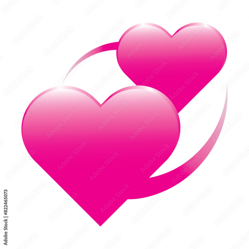Set of 3D Pink heart isolated on white background. Heart vector icons. Heart, love, romance or valentine's day red vector icon for apps, logo, website design. Set of love symbol. Vector illustration. Set of 3D Pink heart isolated on white background. Heart vector icons. Heart, love, romance or valentine's day red vector icon for apps, logo, website design. Set of love symbol. Vector illustration.