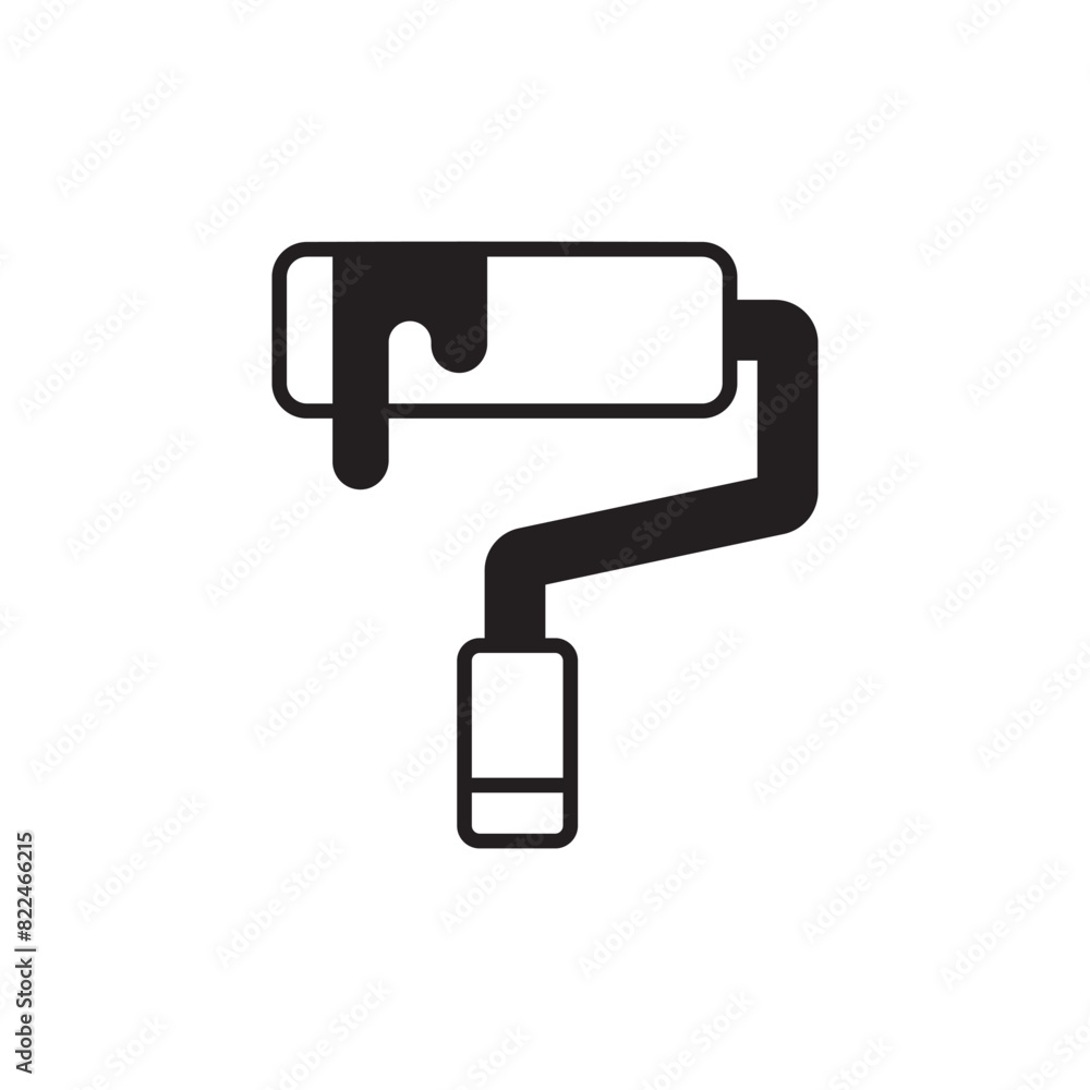 Paint Roller icon design with white background stock illustration Paint Roller icon design with white background stock illustration