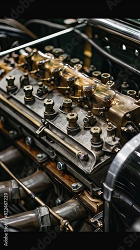 The powerful engine roared as the piston moved up and down within the cylinder, oil lubricating every working part of the car's intricate gear system.