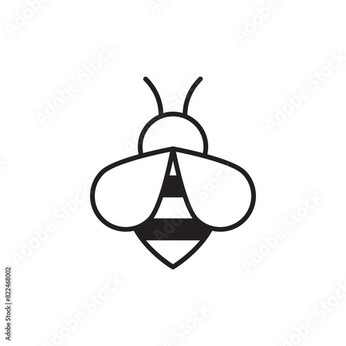 Bees icon design with white background stock illustration