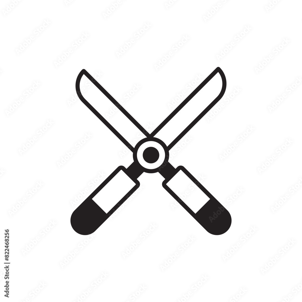 Scissors icon design with white background stock illustration Scissors icon design with white background stock illustration