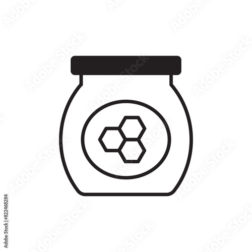 Honey icon design with white background stock illustration