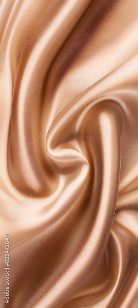 Elegant Golden Satin Fabric with Luxurious Texture and Waves Elegant Golden Satin Fabric with Luxurious Texture and Waves
