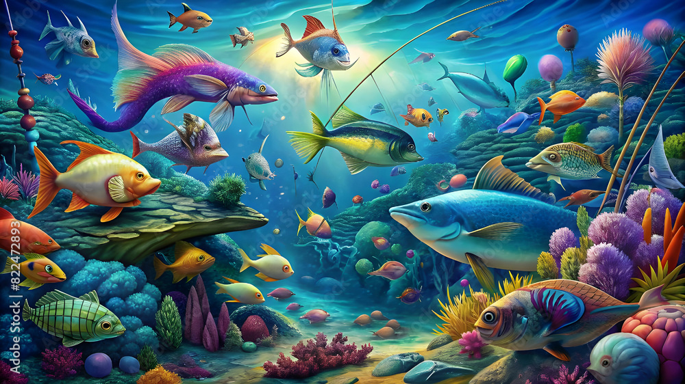 versatile multi color fishing in deep sea versatile multi color fishing in deep sea