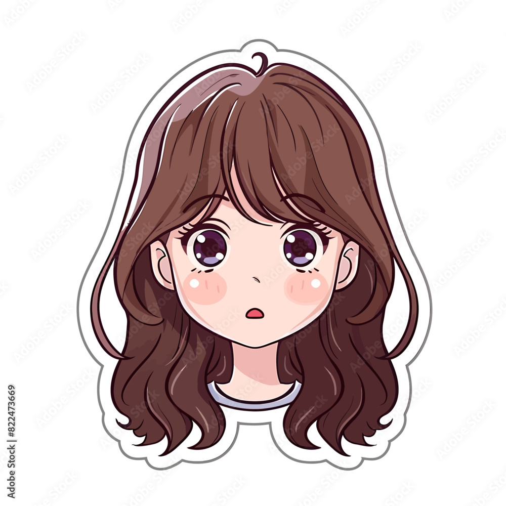 illustration vector of cute chiby anime character sticker,perfect for profile photo,social media post, and stickers illustration vector of cute chiby anime character sticker,perfect for profile photo,social media post, and stickers
