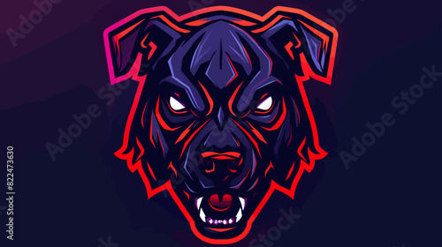 hound esport logo design inspiration . sporty dog head logo design template