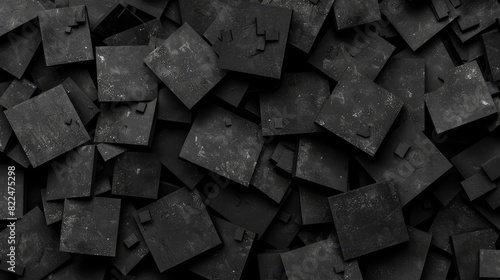 Wallpaper Mural  A collection of black squares with one larger black square in the center The larger square resides within the initial group of squares Torontodigital.ca