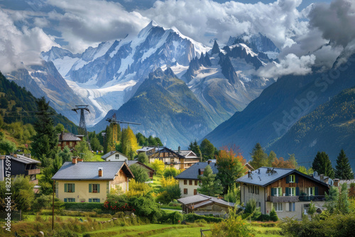 The stunning alpine scenery of Chamonix with Mont Blanc in the background © Veniamin Kraskov