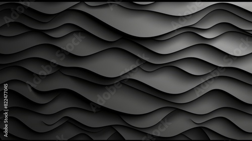  A black-and-white abstract backdrop features undulating waves in form of wavy lines against a binary color scheme of black and white Text appears within a rectangular area defined by black photo