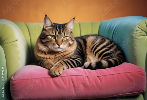 Wallpaper Mural cat on sofa Torontodigital.ca