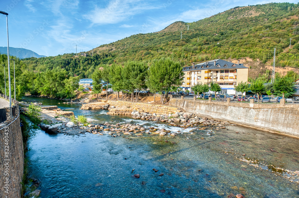 Fototapeta premium Sort is a municipality and Spanish town in the province of Lerida, in Catalonia. Capital of the Pallars Sobira region. Spain