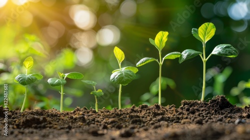 Planting and seeding Grow seedlings on soil, seedling growth ideas. --ar 16:9 Job ID: 5b08be07-0646-46e4-8acb-2851e6d89ce3