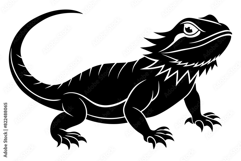 bearded dragon vector silhouette illustration bearded dragon vector silhouette illustration