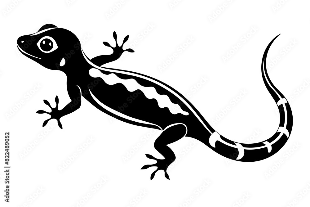 gecko vector silhouette illustration gecko vector silhouette illustration