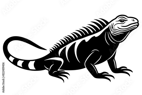 iguana vector silhouette illustration