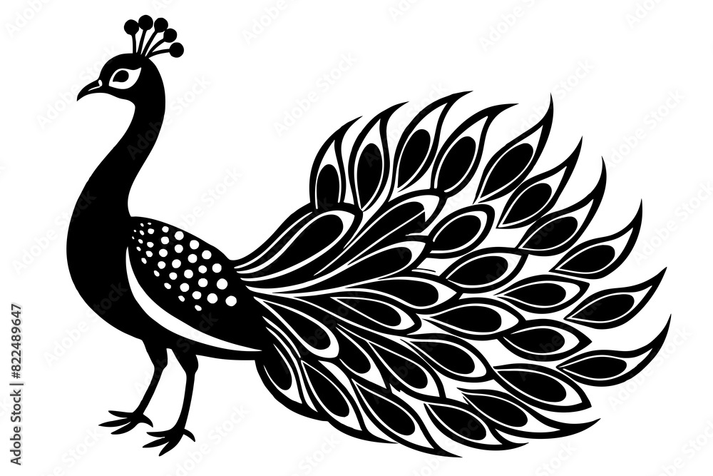 peahen vector silhouette illustration peahen vector silhouette illustration