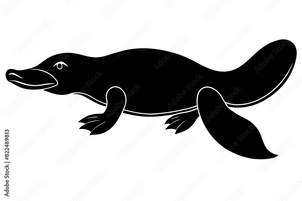 platypus vector silhouette illustration platypus vector silhouette illustration