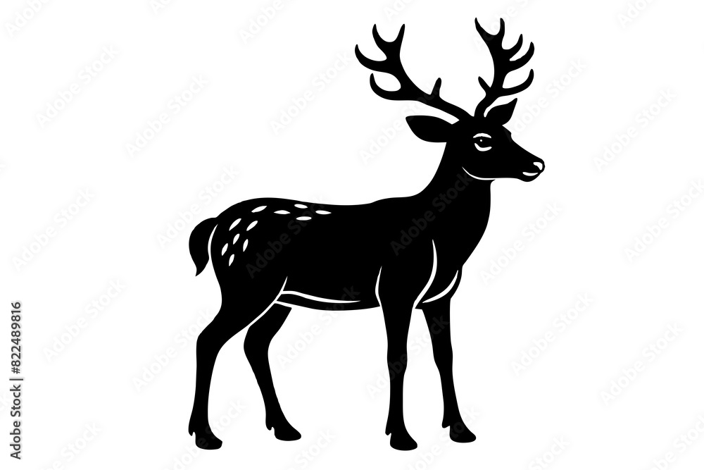 reindeer vector silhouette illustration reindeer vector silhouette illustration